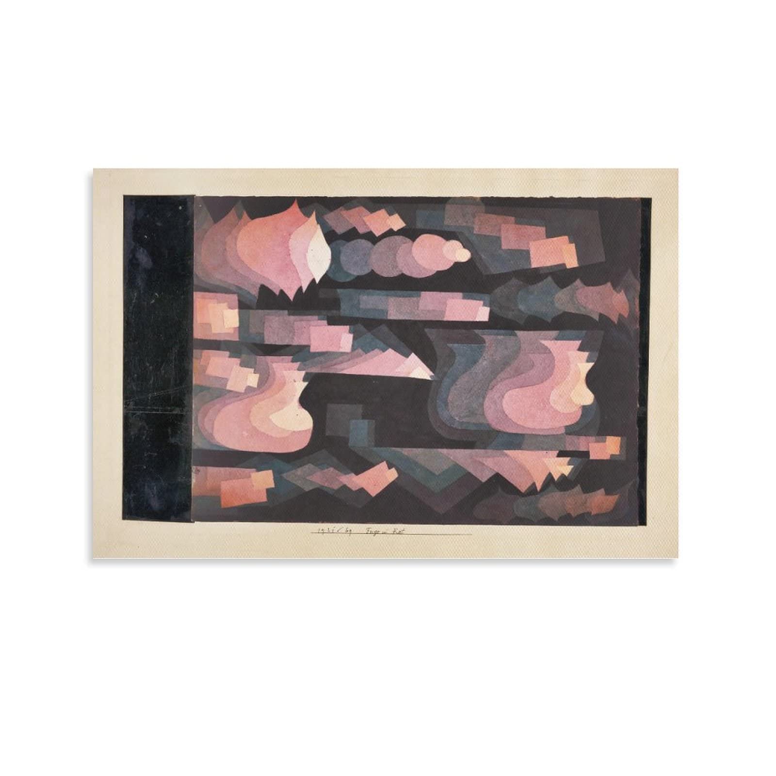 パウル・クレー、Paul Klee、【赤と白の丸屋根】、希少な画集画 パウル・クレー、Paul Klee、【赤と白の丸屋根】、希少な画集画