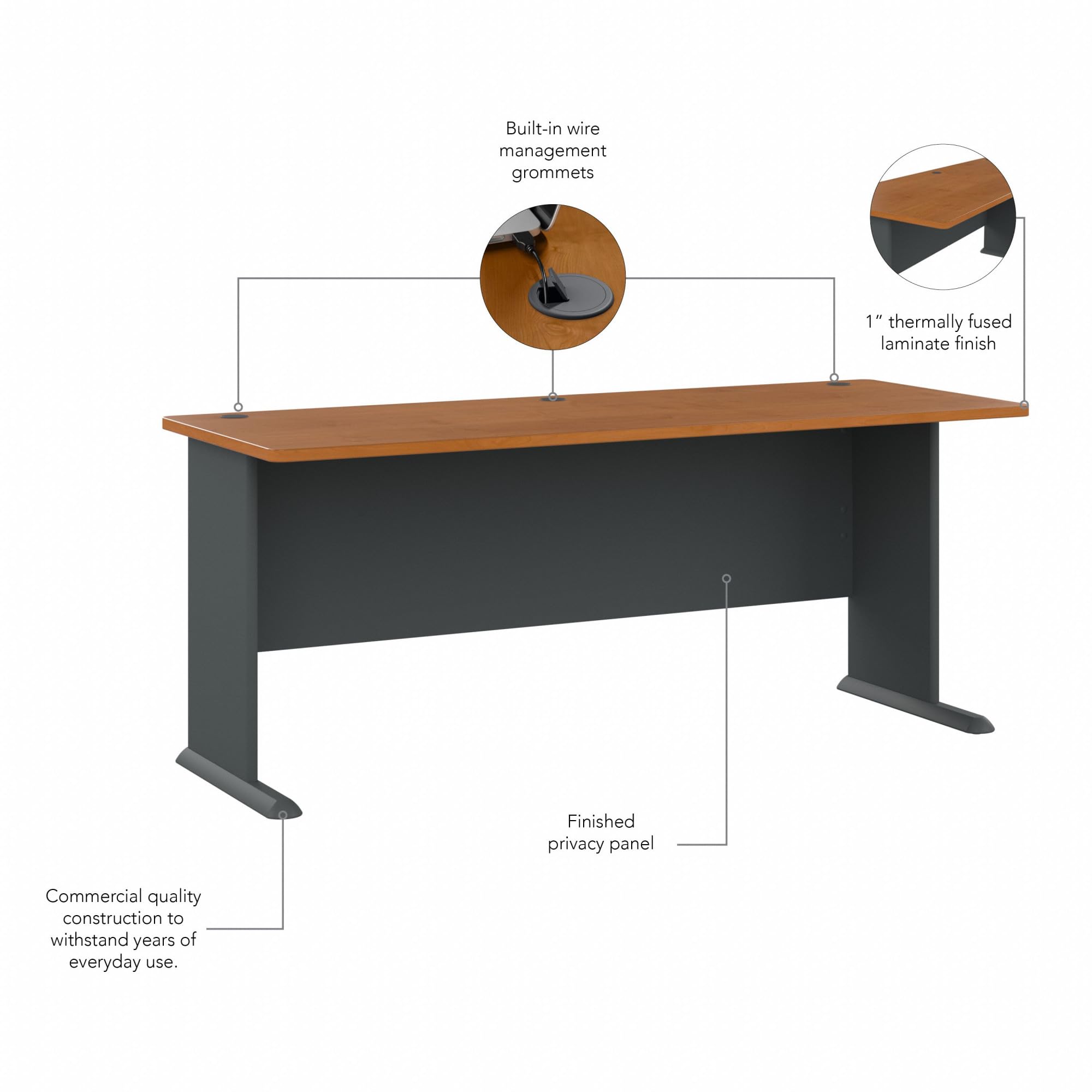 DESK,72 X 27,CH/SLT