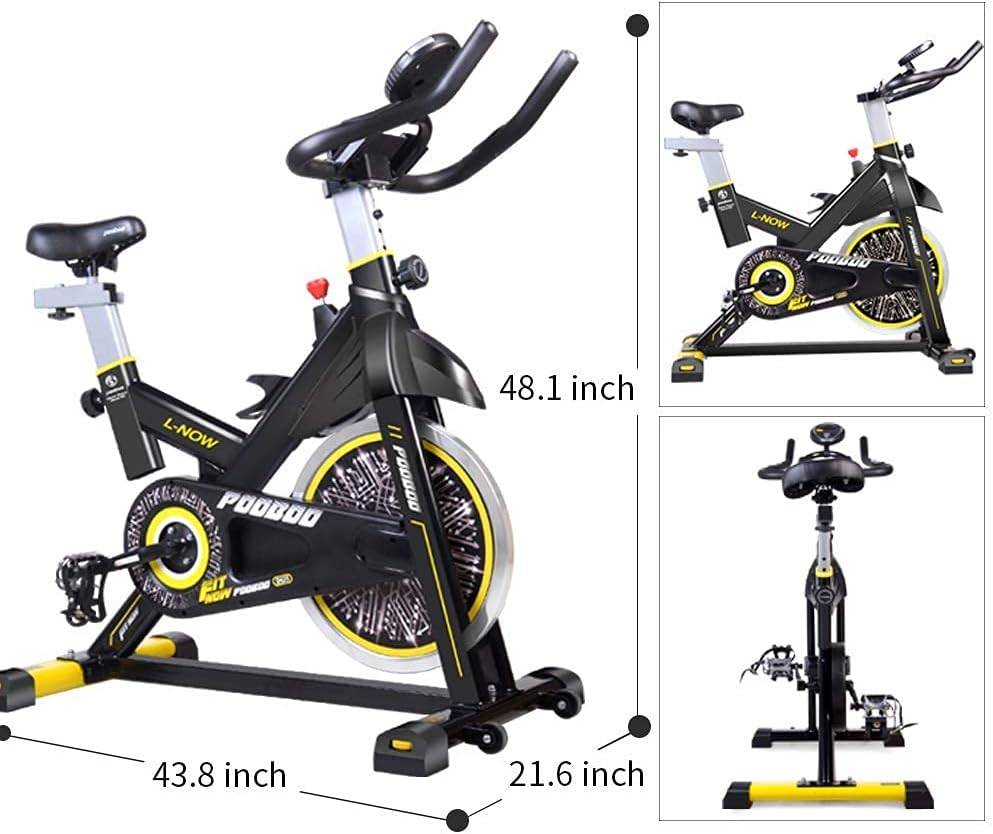 Dimensions of the Pooboo D525 Indoor Spinning Bike