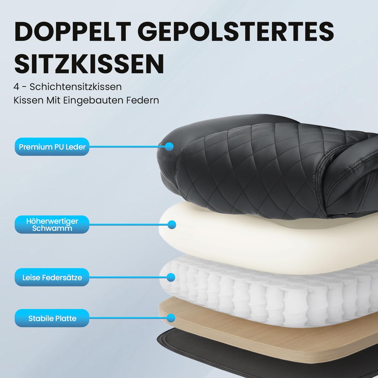 COLAMY Bürostuhl Ergonomisch mit Massagefunktion, Ergonomischer Schreibtischstuhl mit Heizfunktion, Chefsessel mit Fußstütze, 360° Drehstuhl, 94-125° Verstellbarer Rückenlehne, für Office, Schwarz