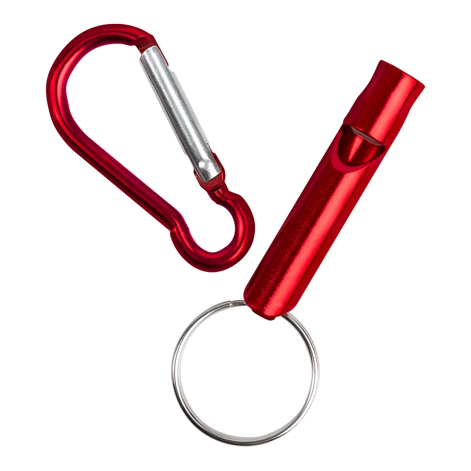 GOGO Silbato de Emergencia de Aluminio Personalizado, 20 Uds., silbatos Grabados con láser con Llavero con mosquetón para Exteriores, Senderismo, Camping