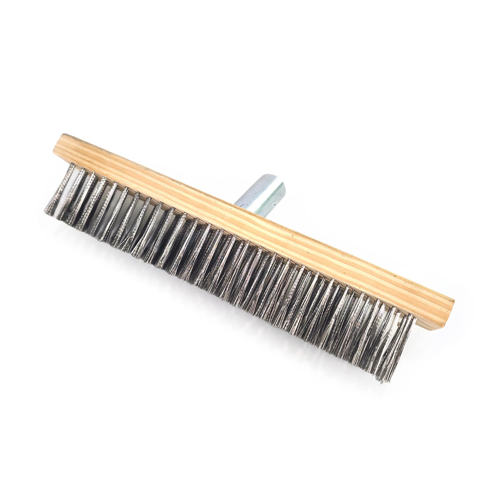 Newft 50Cm Stainless Steel Wire Brush Head For Stain Removal On Concrete Driveways Stone Outdoor Deck Garage Patios Ergonomic Handle Brush