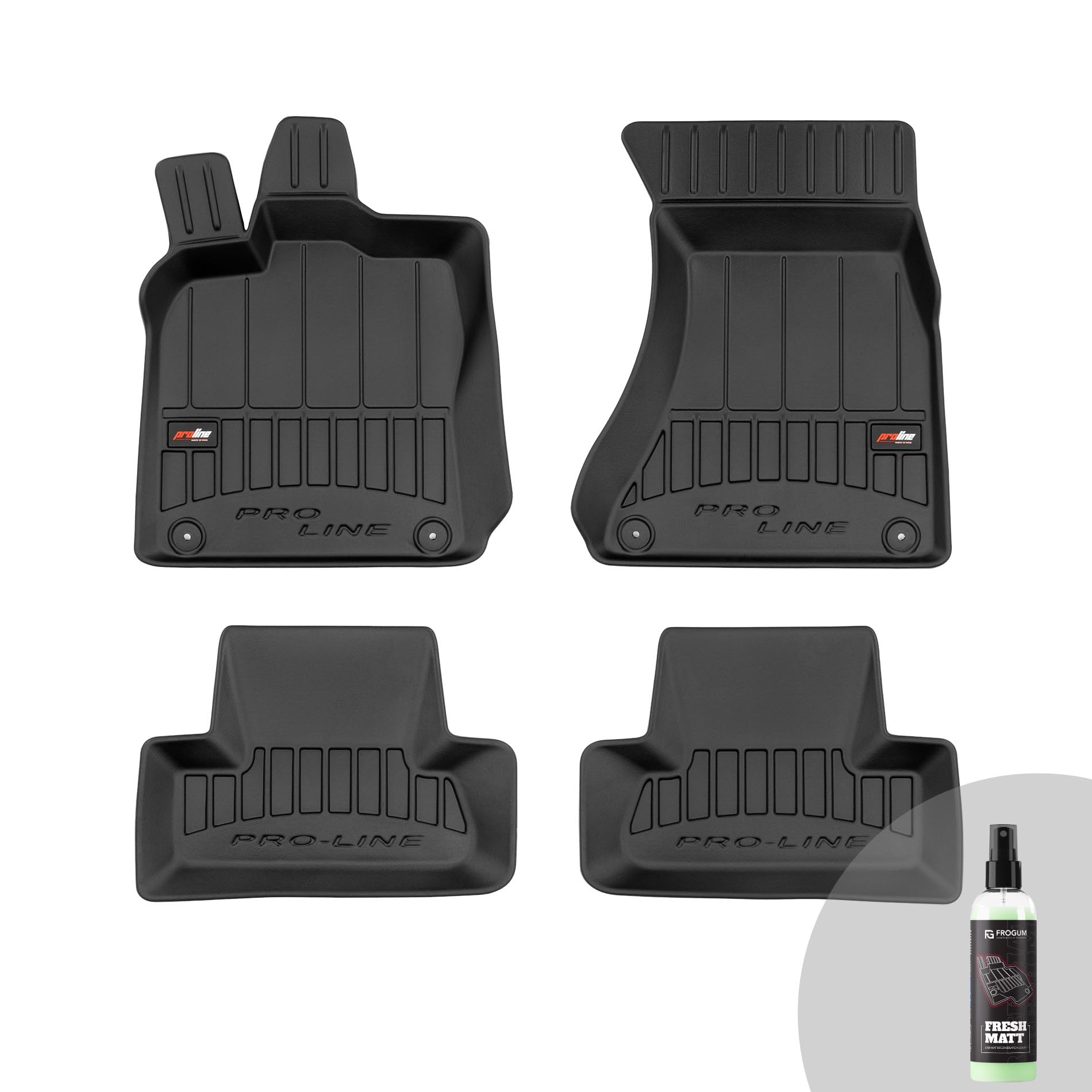 FROGUM ProLine 3D Alfombrillas de Goma para Coche exclusivas Alfombras para Audi Q5 I 2008-2016, para Audi SQ5 I 2013-2016 | Los Bordes más Altos | Tamaño