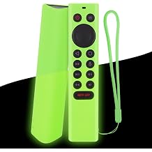 Protective Silicone Cover for NVIDIA Shield TV Pro/4K HDR Remote Control | Remote Case for NVIDIA Shield Controller Anti-Lost, Washable, Shockproof with Lanyard - Glow in Dark Green