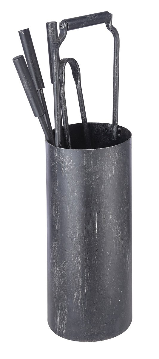 HOMEGARDEN Set Camino in Ferro Verniciato Anticato Altezza 58 cm