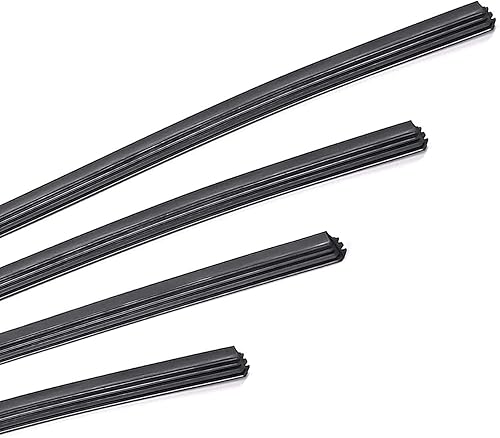 ZKFAR 4 PCS Windshield Wiper Blade, 24 Inches Universal Car Wiper Blade, Silicone Frameless Windshield Wiper Blade Refills for Most Cars Buses Vans