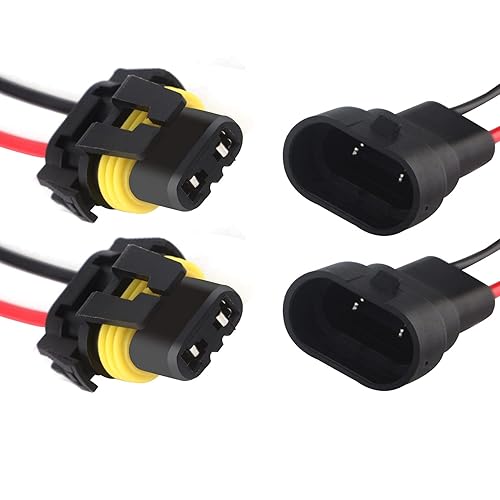 9005 9006 H10 Adaptador hembra Arnés de cableado Enchufes Compatible con cable y adaptador macho Arnés de cableado Enchufes Cable para faros