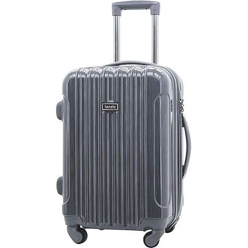 kensie Women's Alma Luggage Set, Gun Metal, 20-Inch Carry-On