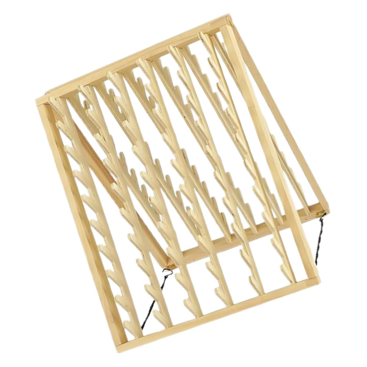 Gatuida Support Mural Organisateur de Matériel de Coiffure Motif Tressé Élégant en Bois pour Extensions de Cheveux pour Salon et Maison