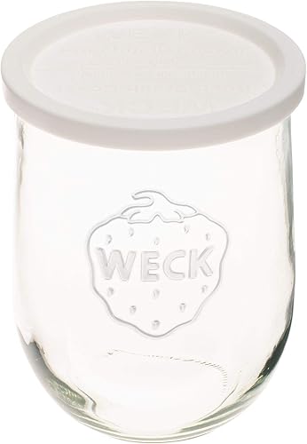 Miniatura 4 de Tarros grandes de vidrio para masa madre – Tarro de inicio con tapa de vidrio – Tarro de tulipanes con boca ancha – Weck Jars 1 litro incluye tapa