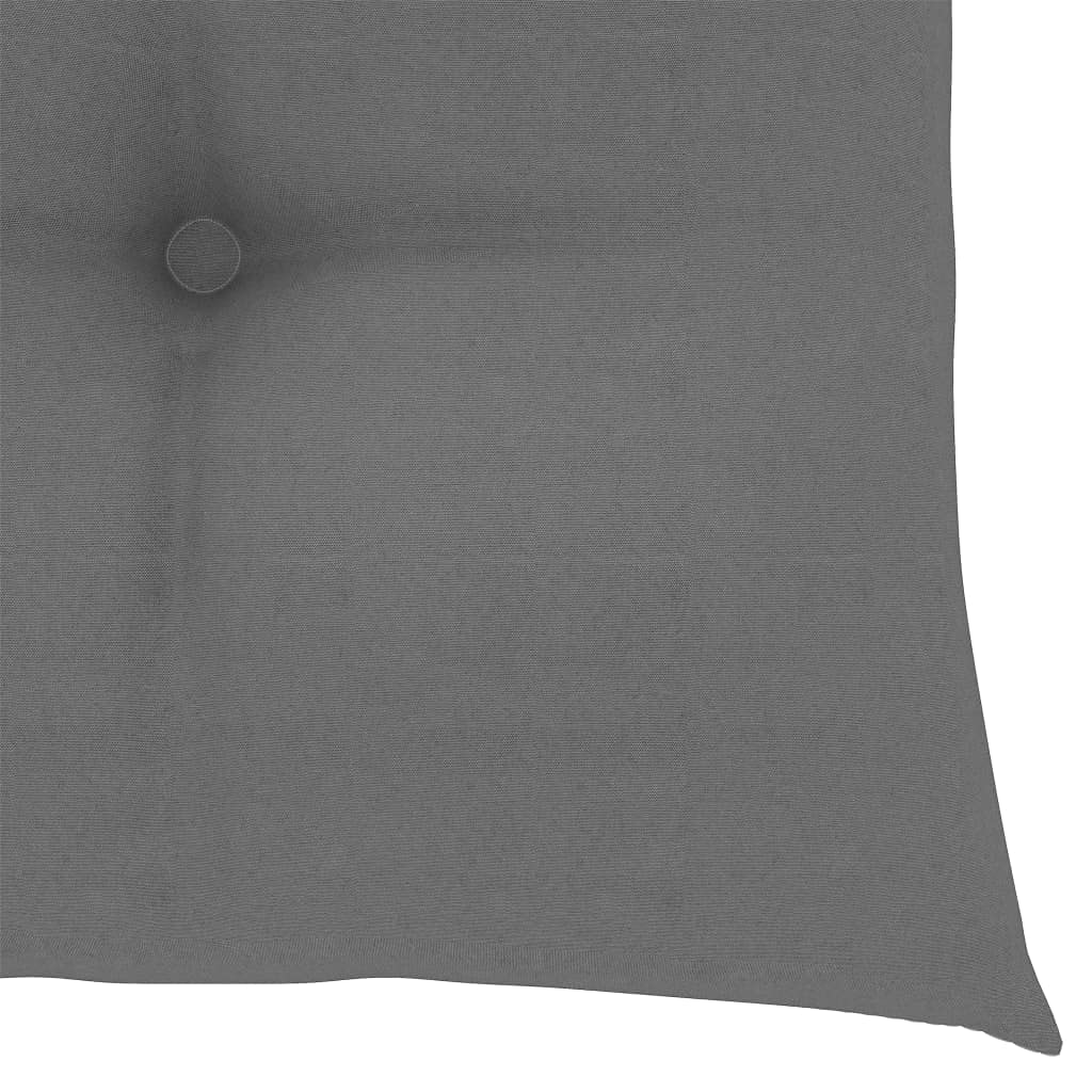 Sedia a dondolo rustica in legno massello, per esterni, soggiorno, camera da letto, terrazza, balcone, con comodo cuscino grigio rimovibile in legno massello teak