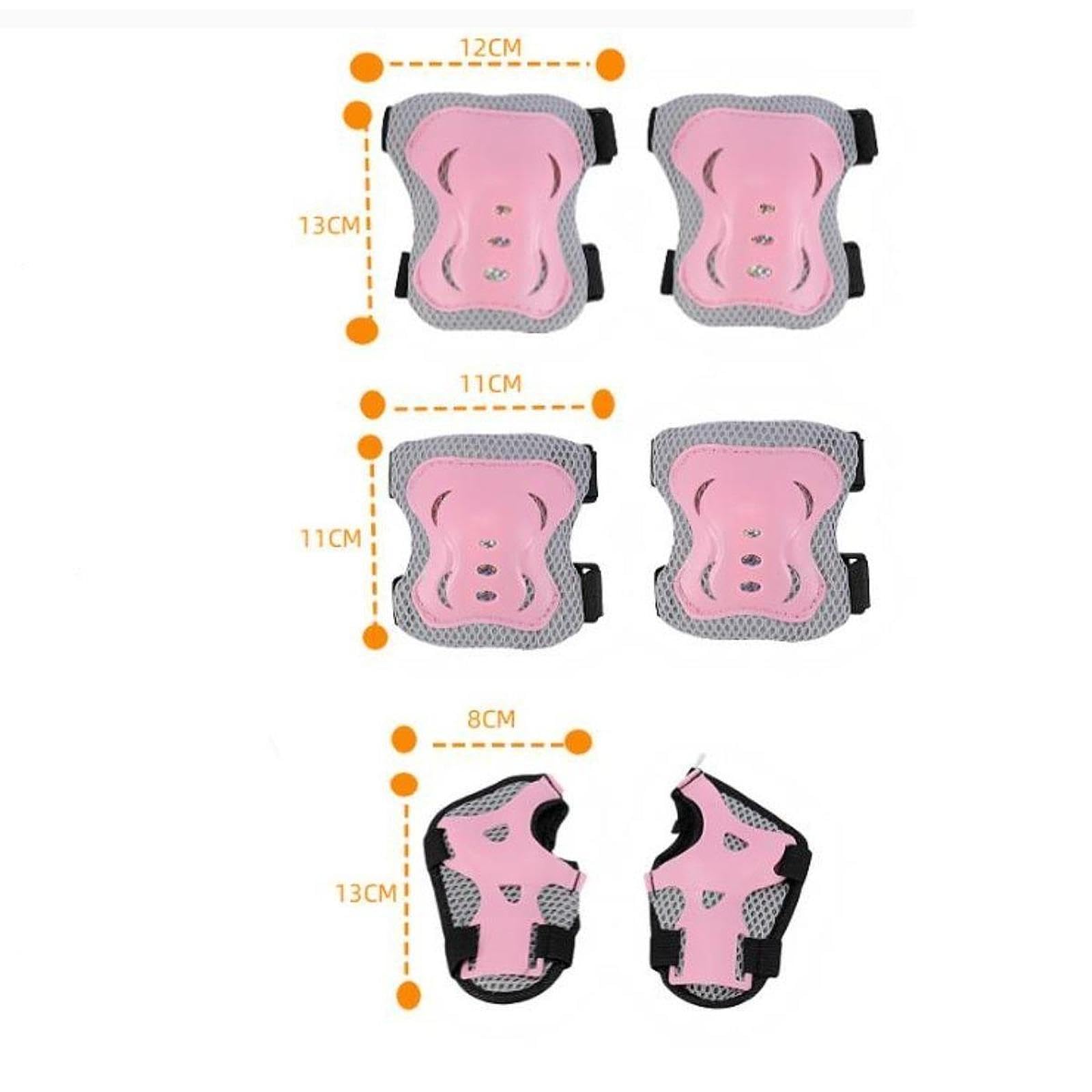 Gralara Set di Caschi da Bici per Bambini con Ginocchiere, Casco Leggero E Regolabile per Pattinaggio a Rotelle, per Skateboard, Pattini a Rotelle All'ape