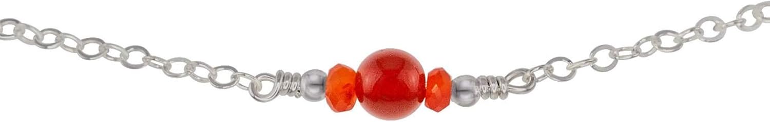 Luna Tide Carnelian Dainty Choker in Stainless Steel