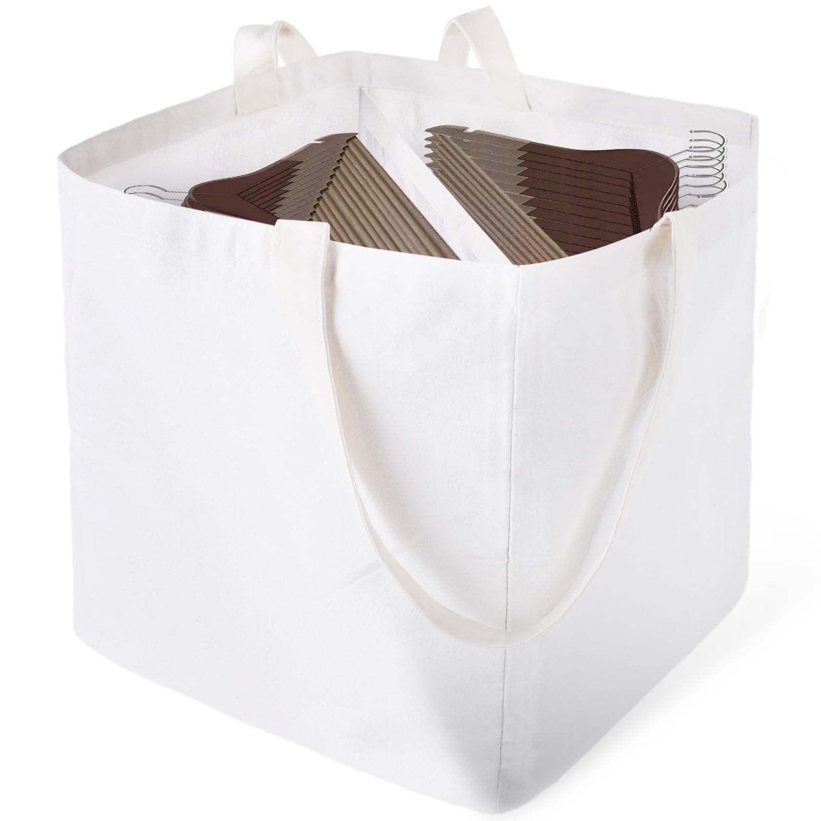 MCPINKY Clothes Hanger Organizer Bag, Hanger Triangle Storage Bag with Handles for Closet Laundry Rooms Wardrobe Drying Rack