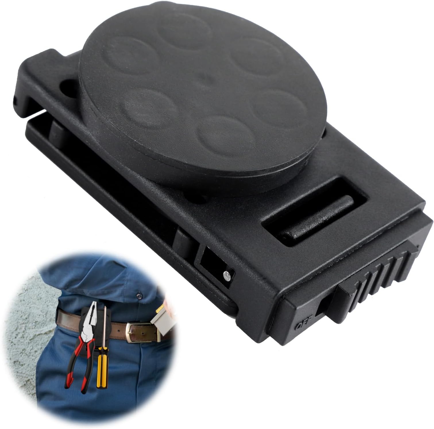 Magnetic Tool Holder, Magnet Tool Magnet Belt Clip Belt Magnet Holster for Hammer Screws Nails Pliers Screw Driver Wrench Tape Measure Clip Hardware