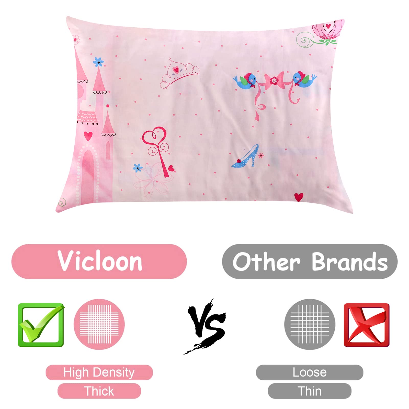 Federe Cuscino Bambini Vegena - 2 Pezzi 40x60cm, Cotone, Chiusura A Busta, Per Passeggino - Foto 9