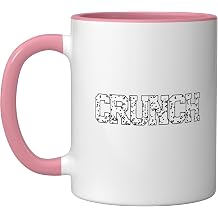 Crunch Ceramic Mug, Pink/White