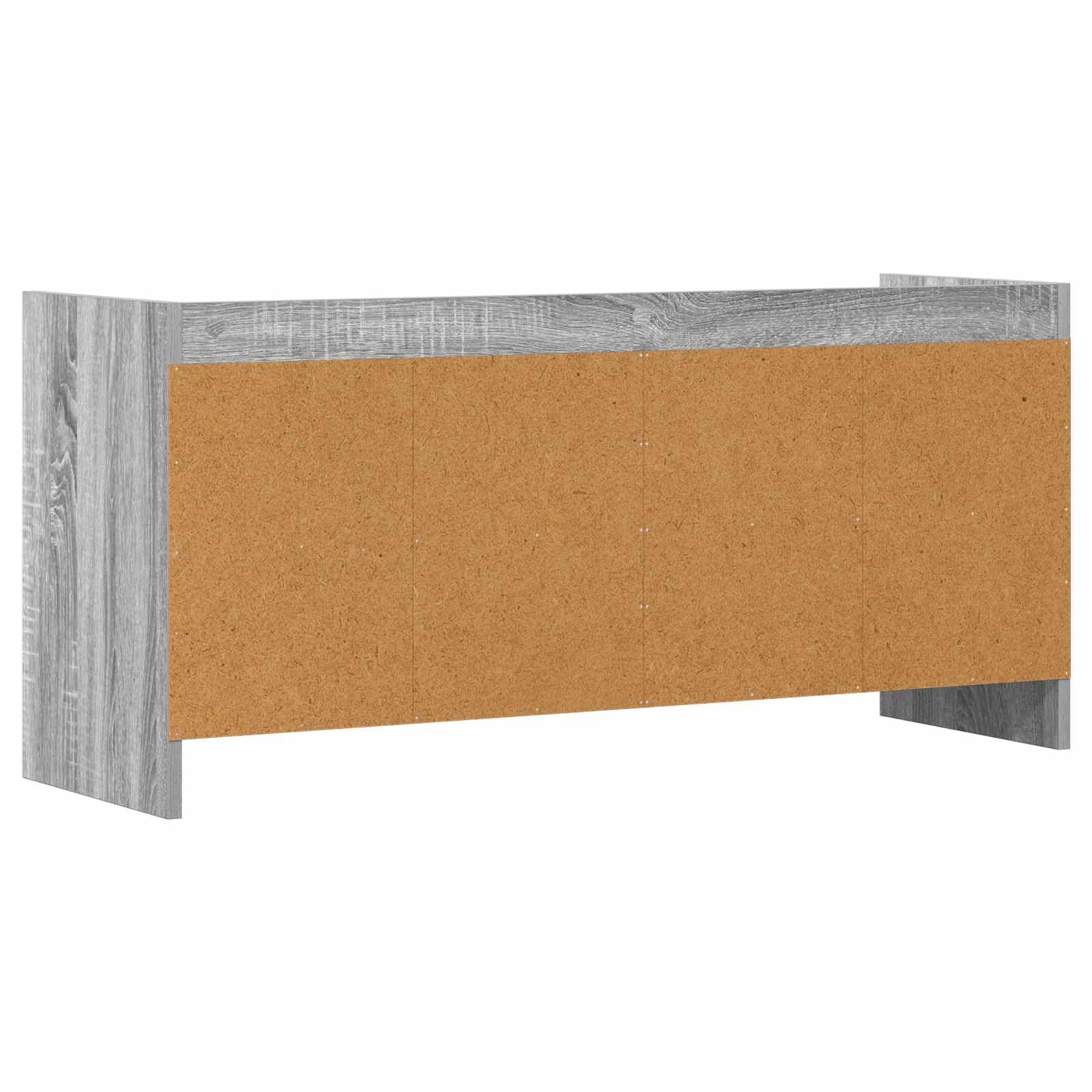 TV-Schrank 100x33x47 cm Grau Sonoma Holzwerkstoff | Metallgriffe, rechteckiges Design, mehrere Fächer, pflegeleicht mit feuchtem Tuch