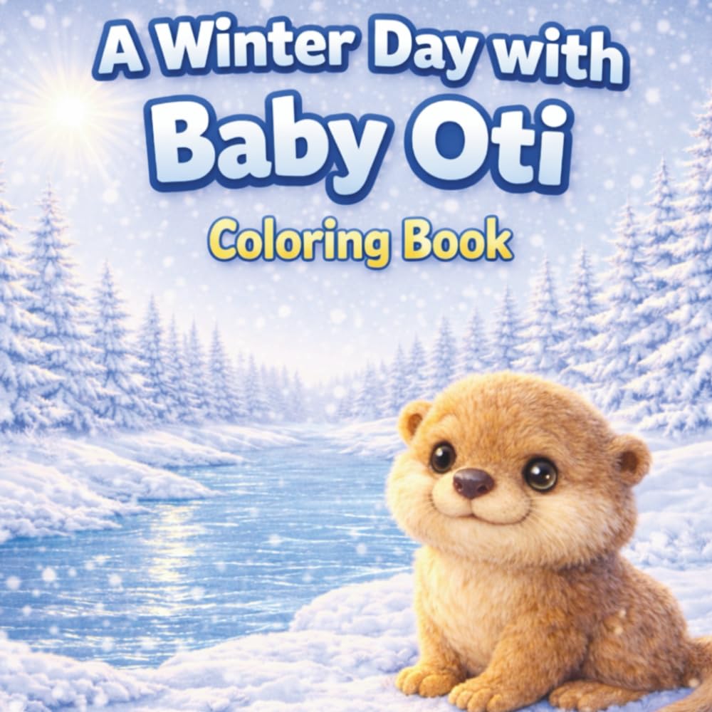 A Winter day with baby Oti: Coloring Book (The Forest of Unique Little Ones)
