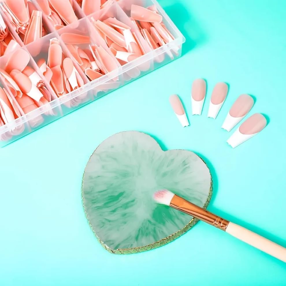 Herzförmige Nagel-Palette Aus Kunstharz – Mischpalette Für Nagellack, Make-up & Farben