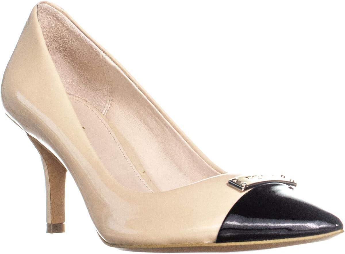 Coach Zan Tapioca/Black Patent Leather Cap Toe Pumps (8.5)
