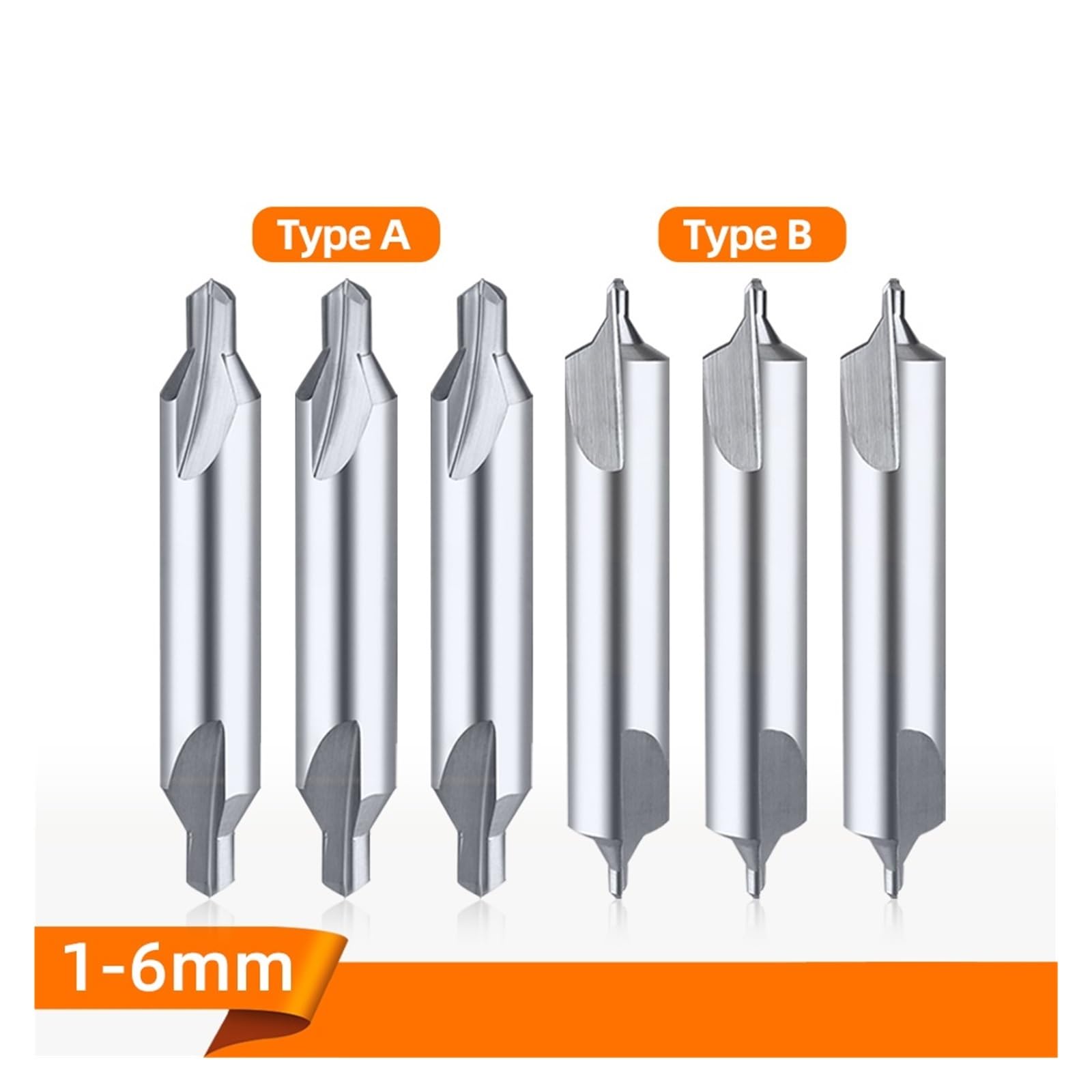 Brocas centrales Brocas de carburo for avellanado de 60 grados, brocas angulares for metal, herramientas de perforación CNC for metalurgia dura, acero de tungsteno, 1 pieza(D2.5xD6)