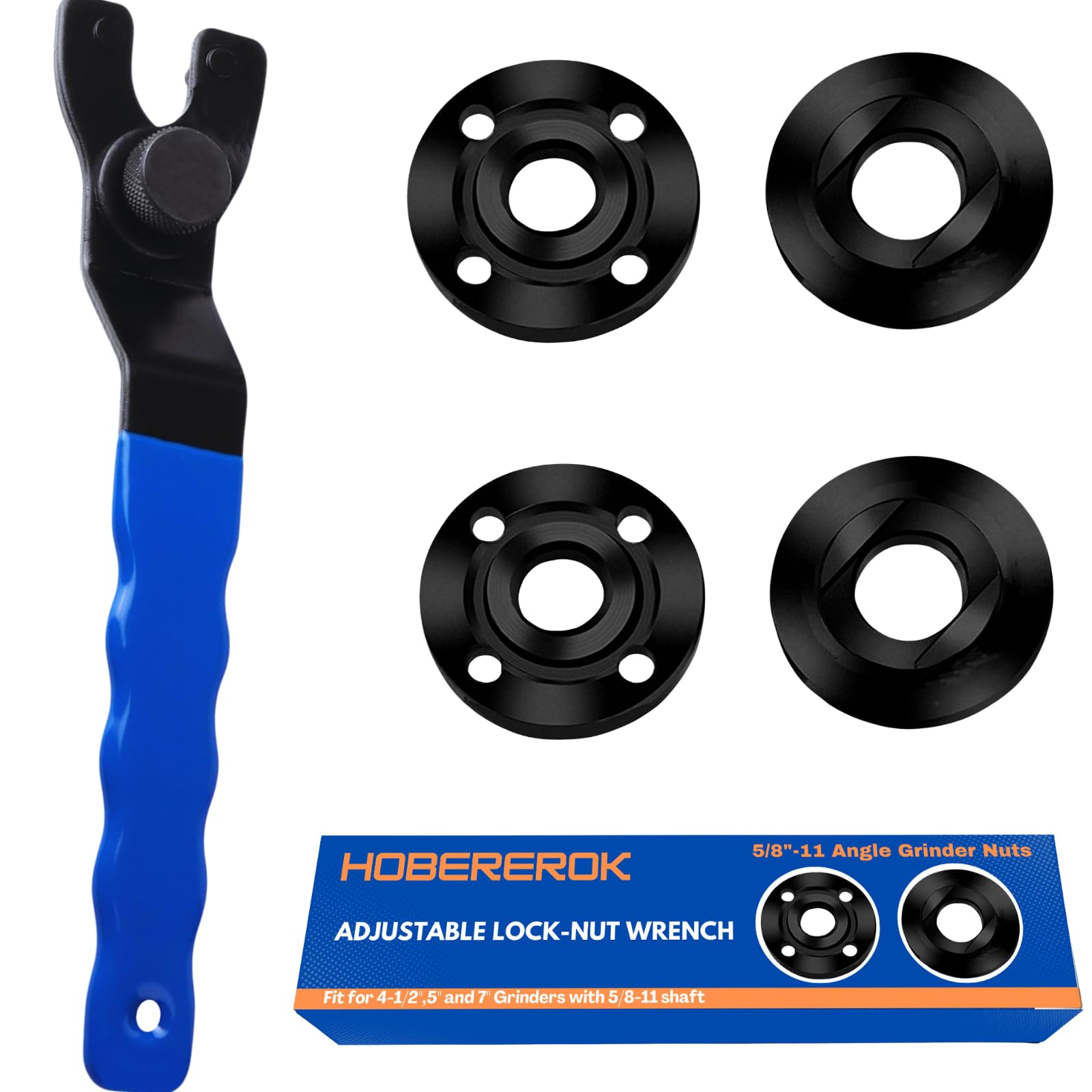 Grinder Wrench & Nut Kit - 5PCS -1