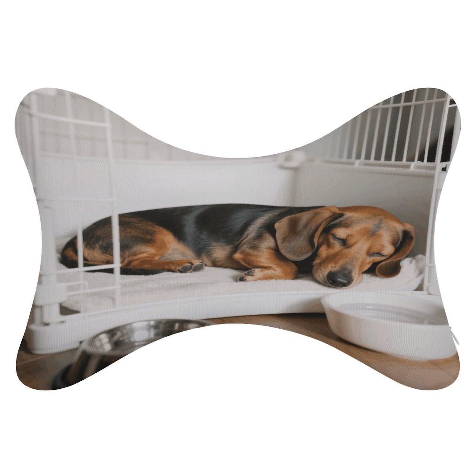 VstaDank Dachshunds Dog Car Pillow Soft Car Neck Pillow Breathable Dog Bone Shaped Travel Neck Pillows Washable Removable All-Season Universal Cars Head Rest Pillows