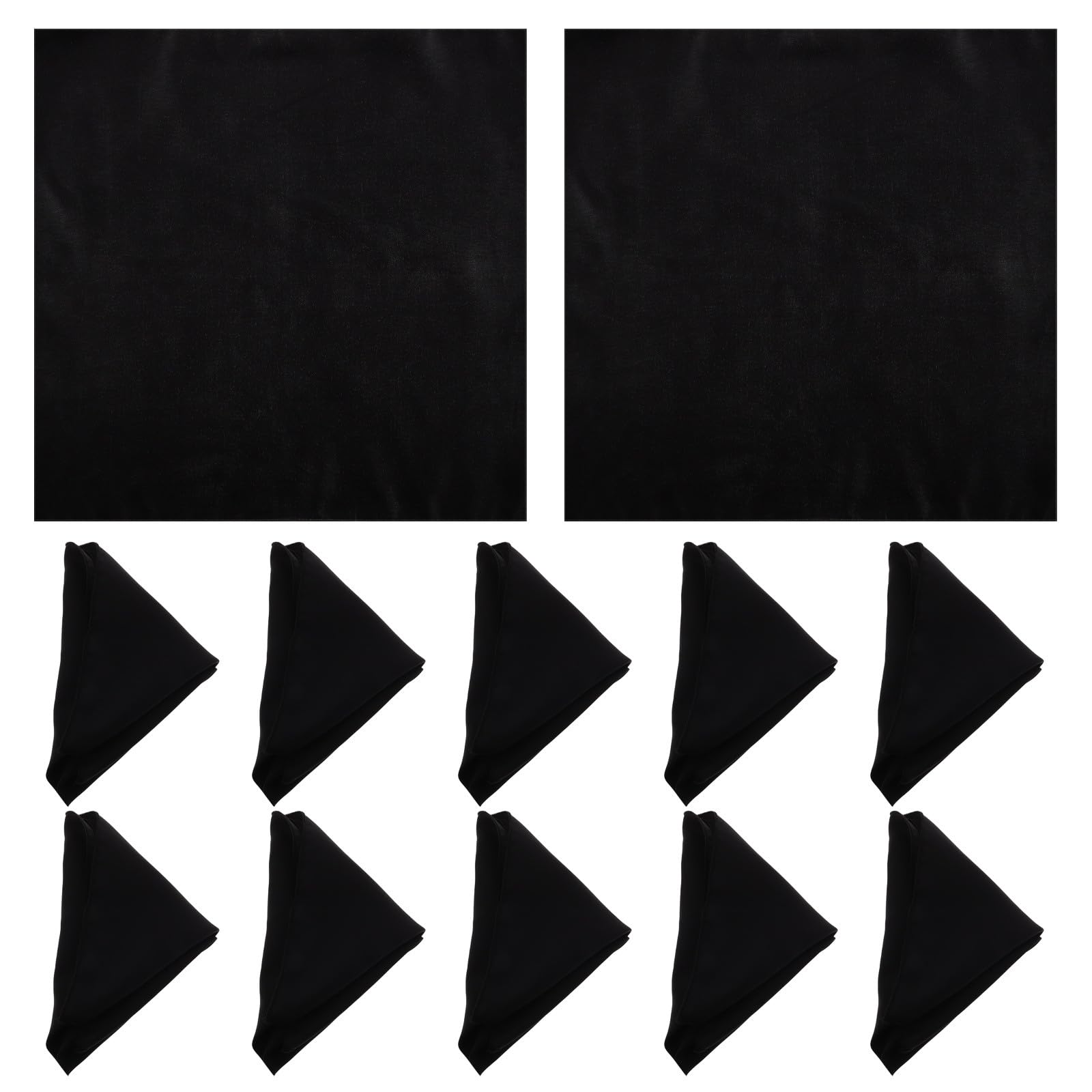 Servilletas de tela negras reutilizables para evitar el gasto en papel
