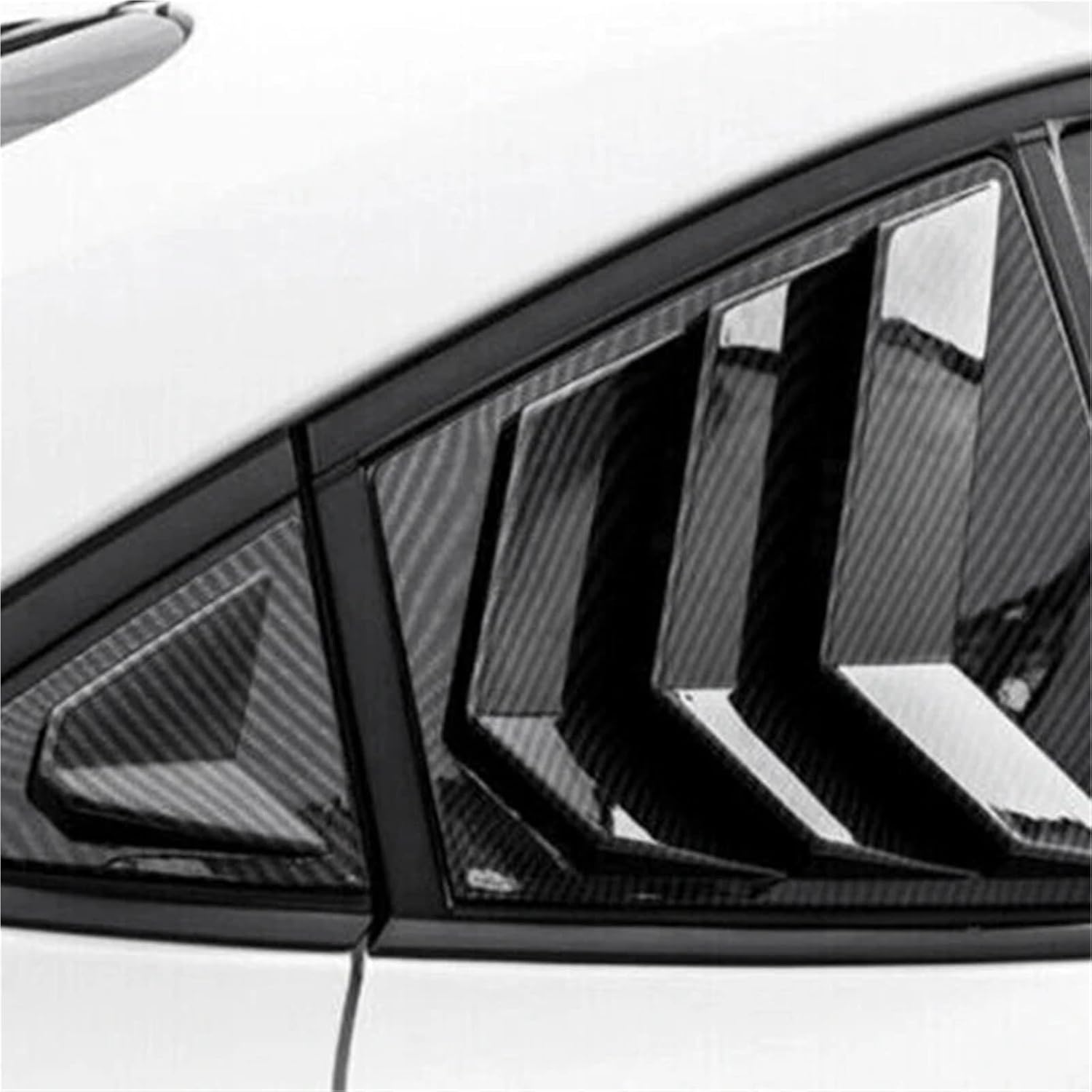Car Rear Side Vent Quarter Window Louver Shutter Cover Compatible with Toyota Corolla 2020,2021,2022,2023 Carbon Fiber Color