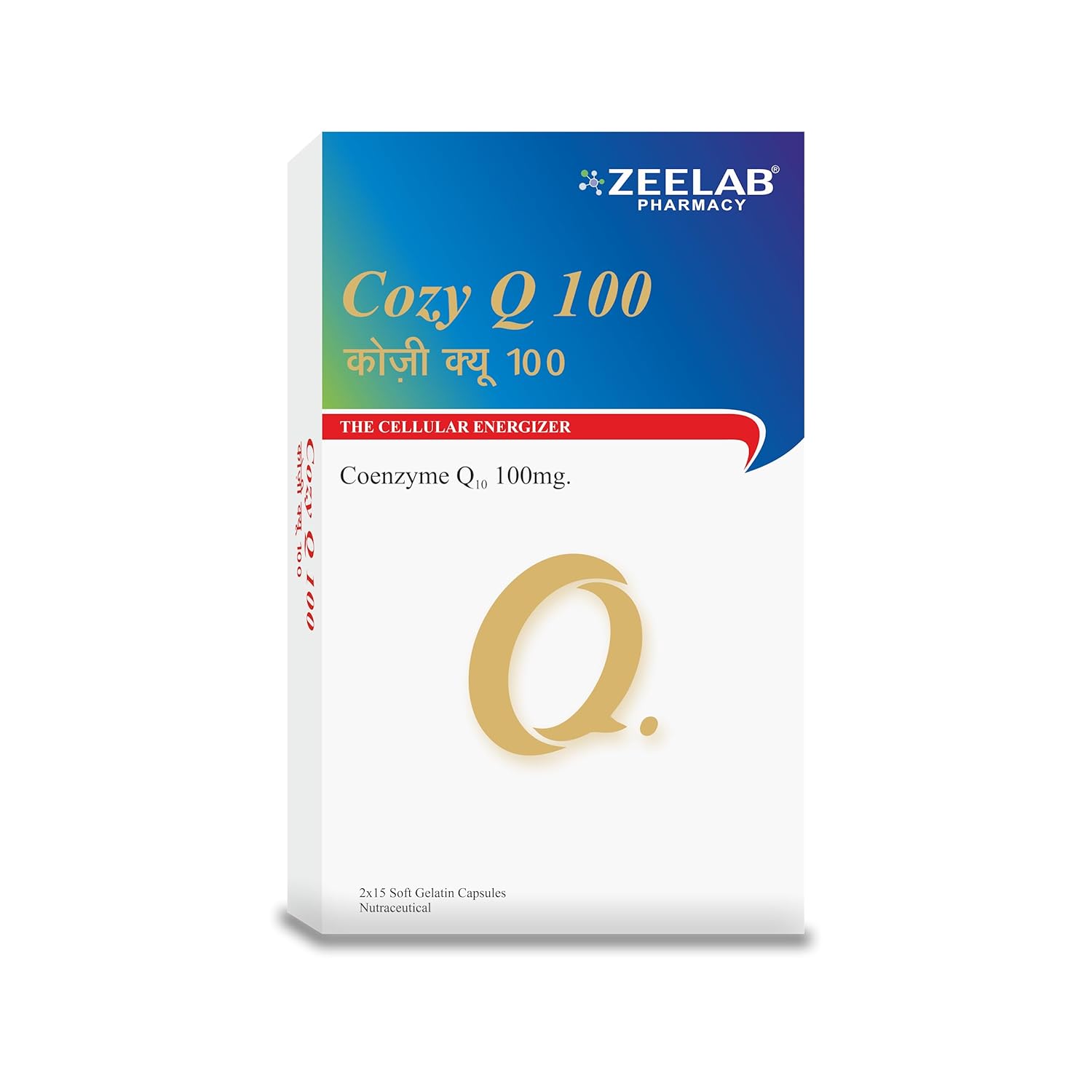 Zeelab Cozy Q100, Coenzyme Q10 100mg. Cellular Energizer 15 Softgel