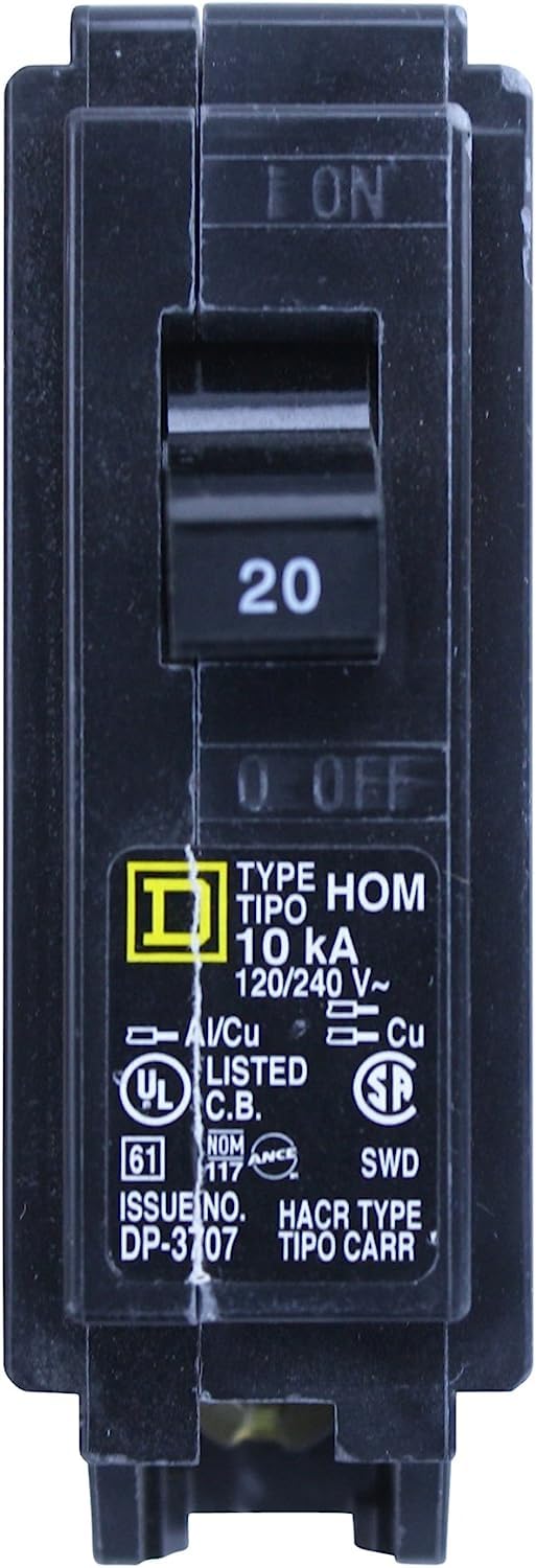 Square D HOM120 HOMELINE 1 Pole 20 AMP 120/240V Breaker LOT of 10