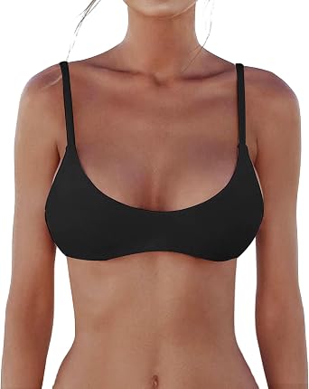 Jolefille Push Up Bikini Top for Women Sexy Triangle Swimsuit Tops Teens Bathing Suit Top Bestselling Swim Top Only