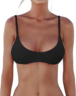 Jolefille Push Up Bikini Top for Women Sexy Triangle Swimsuit Tops Teens Bathing Suit