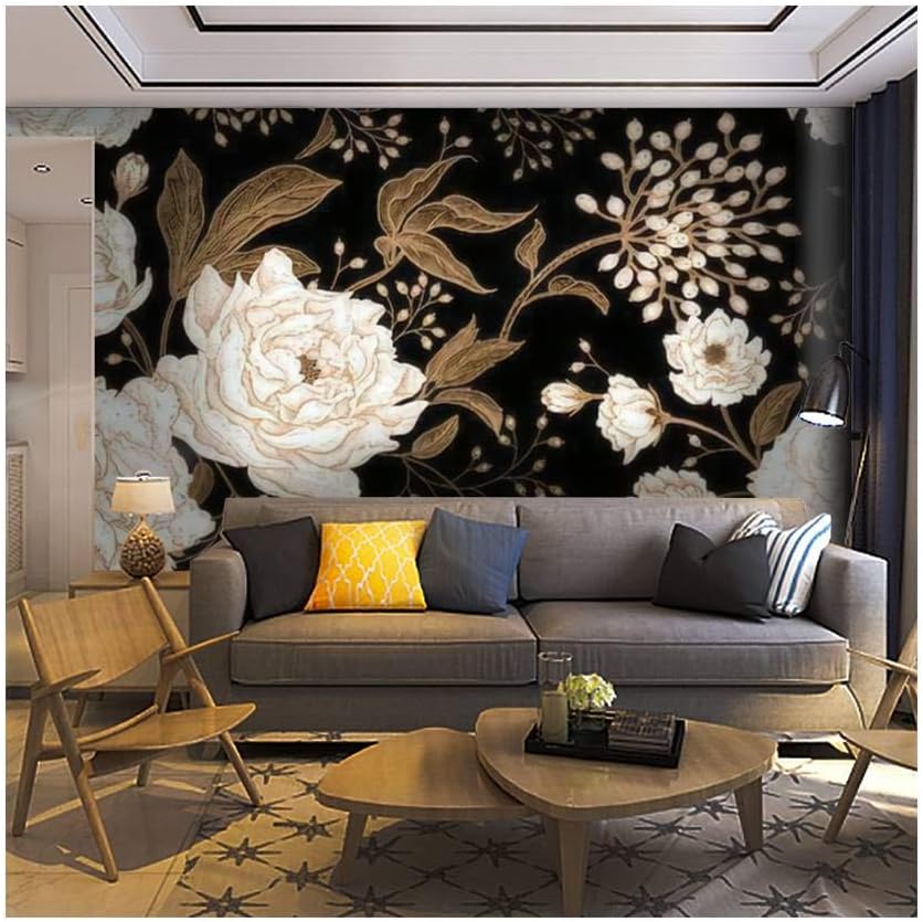 60% Off Discount Floral Wallpaper Roll Paper Peonies and Roses Floral Vintage Seamless Gold White Flowers Removable Peel and Stick Wallpaper Decorative Wall Mural Posters Home Covering Interior Film Exclusive Discount 🔥 Floral Wallpaper Roll Paper Peonies and Roses Floral Vintage Seamless Gold White Flowers Removable Peel and Stick Wallpaper Decorative Wall Mural Posters Home Covering Interior Film