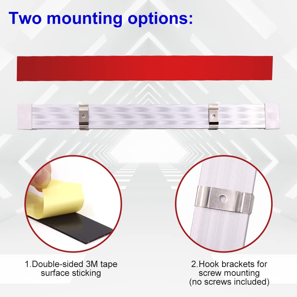 2 Strisce LED Da Soffitto Per Auto E Camper | 72 LED, 12-85V, 6000K | Luci Interne Bianche Con Interruttore - 4