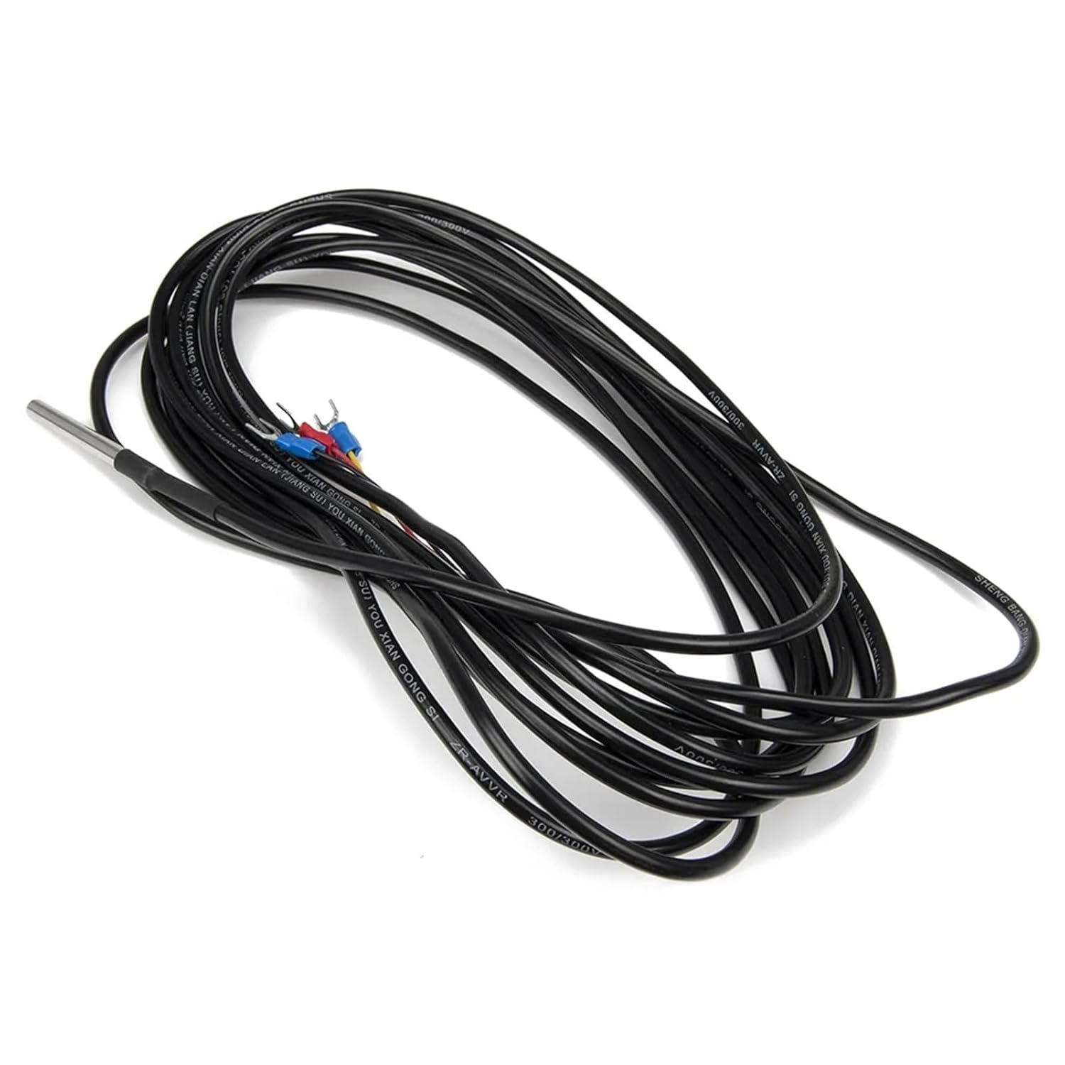 FTARP03 PT100 Cu50 Waterproof Type 5m Cable Polish Rod Probe Head RTD Temperature Sensor(Cu50 5x50mm Probe)