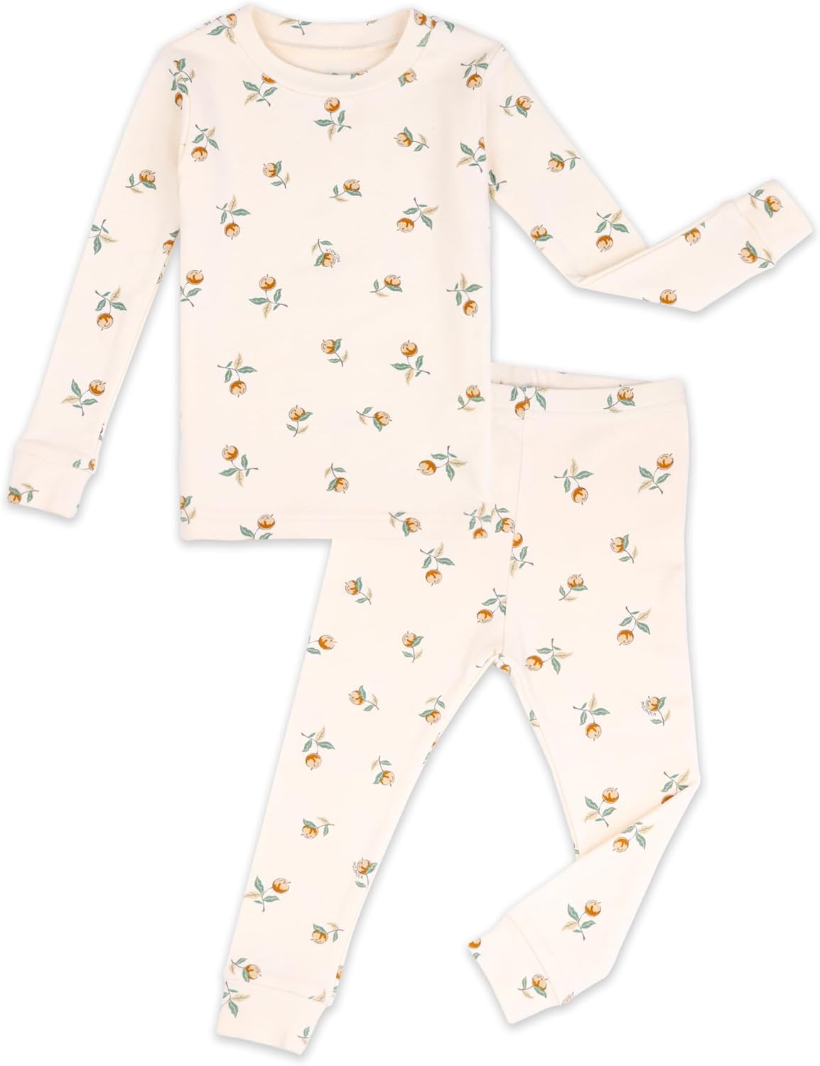 moimoln 6M-8Y Baby & Toddler Girl Floral Pajamas Soft Modal Cotton Breathable Snug-Fit Long Sleeve Sleepwear Set