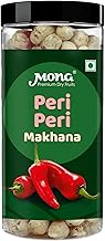 Mona Dry Fruits Roasted Peri Peri Makhana in Jar 65gm Spicy Foxnut Snack | Light & Crunchy No Added Colors