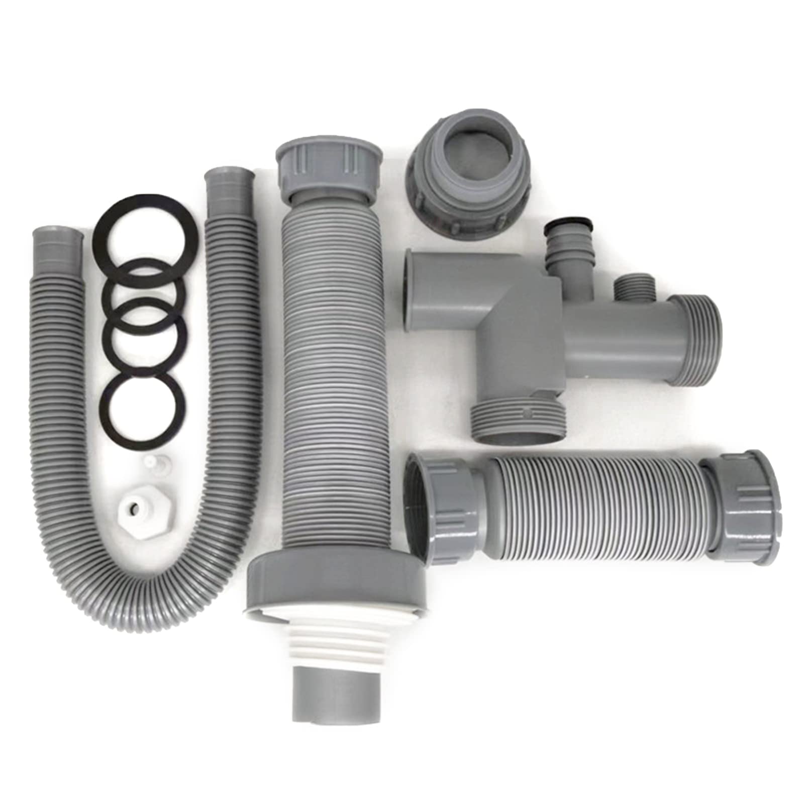 Kalttoy Multicolor Wash Basin Pipe Plumbing Kitchen Sewer Pipe Flexible Bathroom Sink Drains Downcomer Hose Waste Overflow Home Kitchen Bathroom Flexible Sink Drain Kit Assembly Garbage Disposal