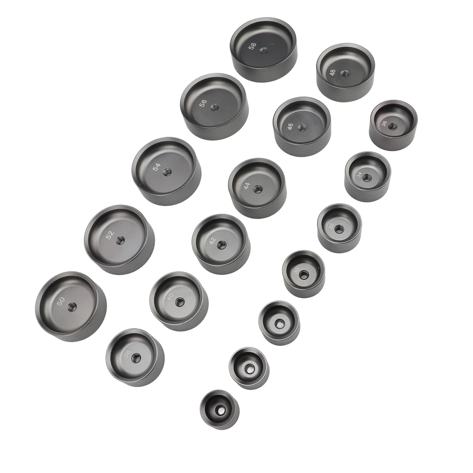 18-teiliges Uhren-Pressstempel-Set, Metall, Robust, Vielseitig, Werkzeug Zum Verschließen von Uhrengehäusen für Uhrmacher und Bastler von 24 Mm Bis 58 Mm