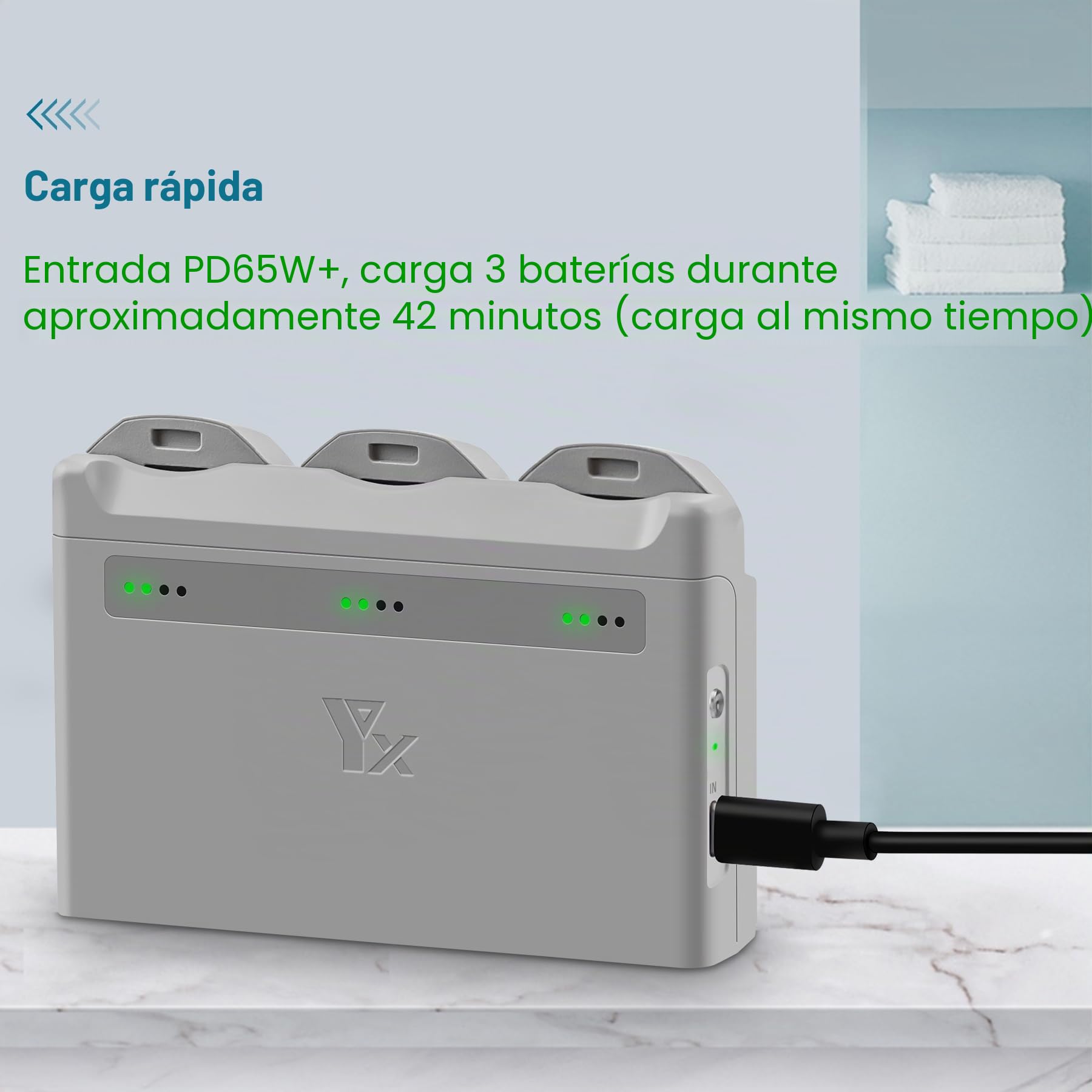 Cargador de batería multifunción con carga de almacenamiento para DJI Neo Drone, hub de carga bidireccional, carga rápida 3 accesorios de baterías