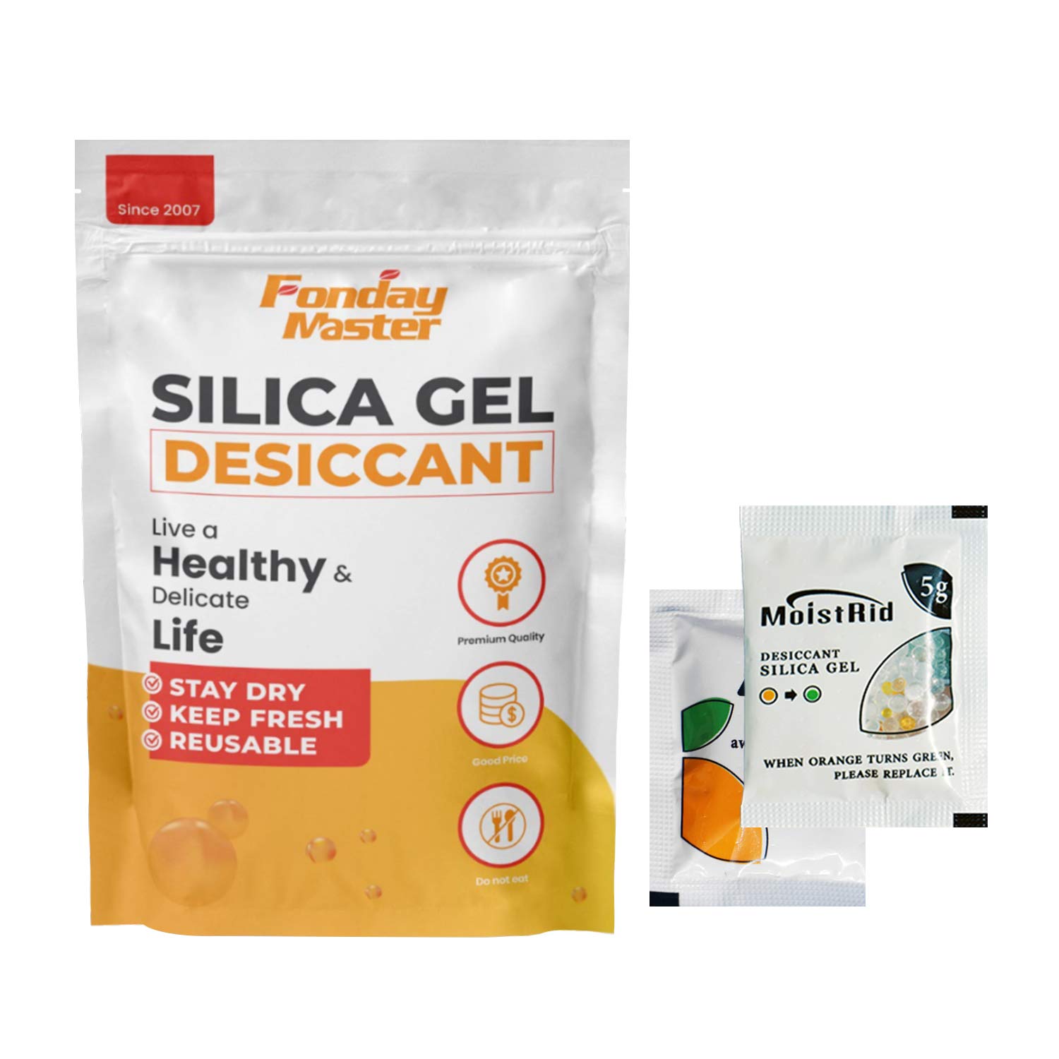 Buy Fonday Premium Quality Food Grade Silica Gel Desiccant Packets