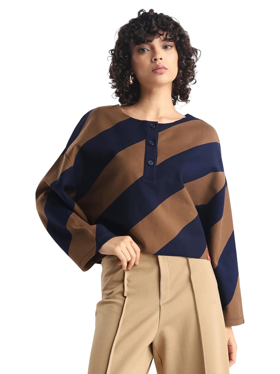 Relaxed FIT Striped TOP-image-1