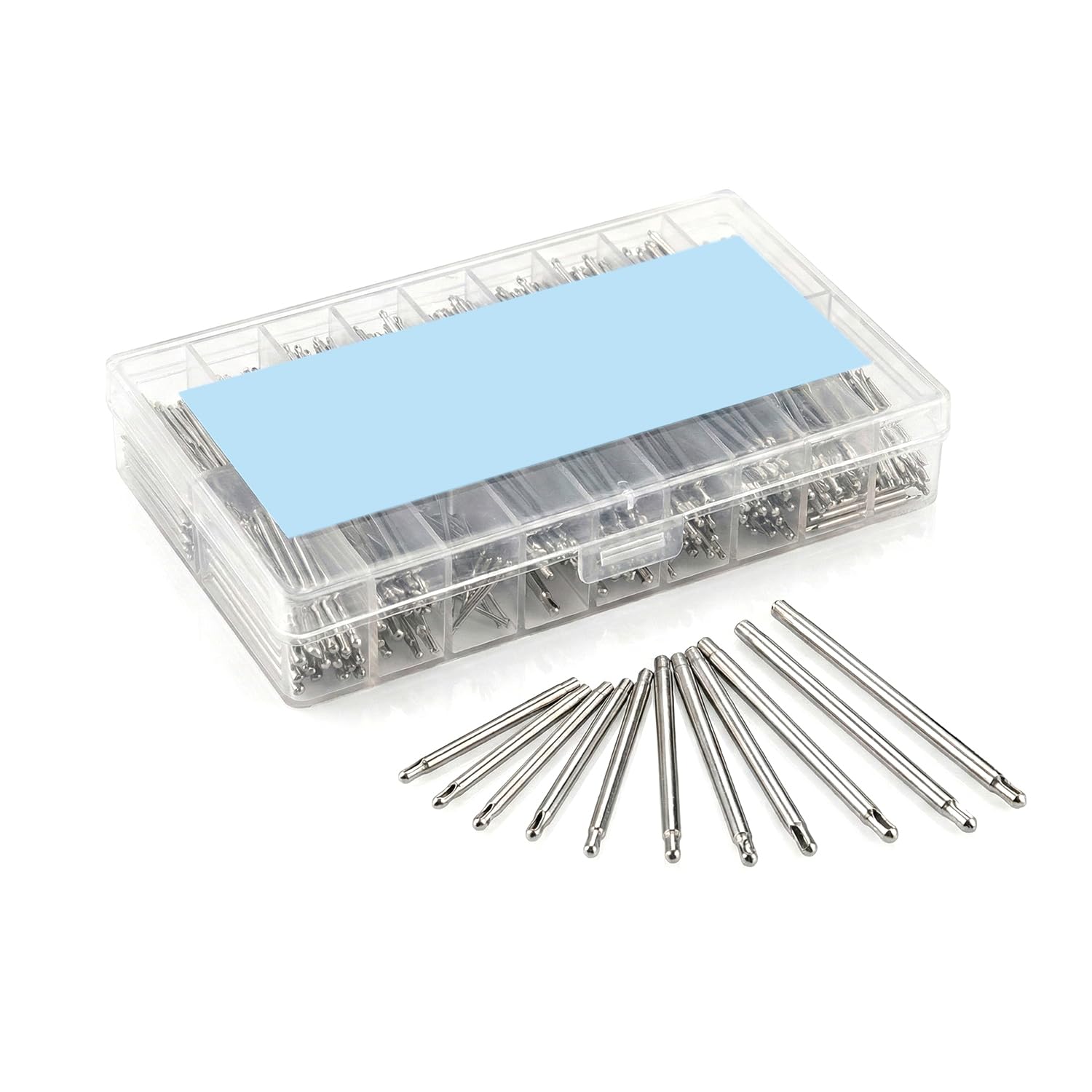 Hopzab 360 PCS Stainless Steel Watch Strap Pins Assortment – Spring Bars Replacement Kit for Watchmaker, Various Sizes 6mm-23mm, Professional Watch Band Link Pins for Repairing