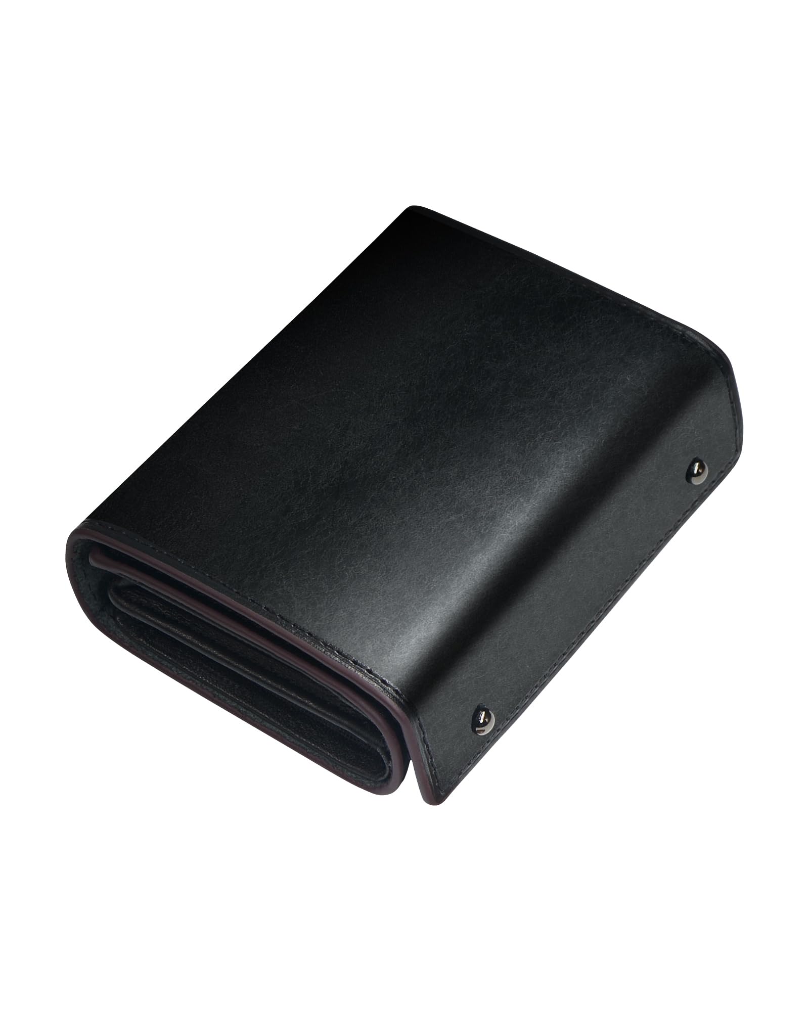 Modiko Tochigi Leather Bifold Wallet Compact Box Coin Purse Made in Japan