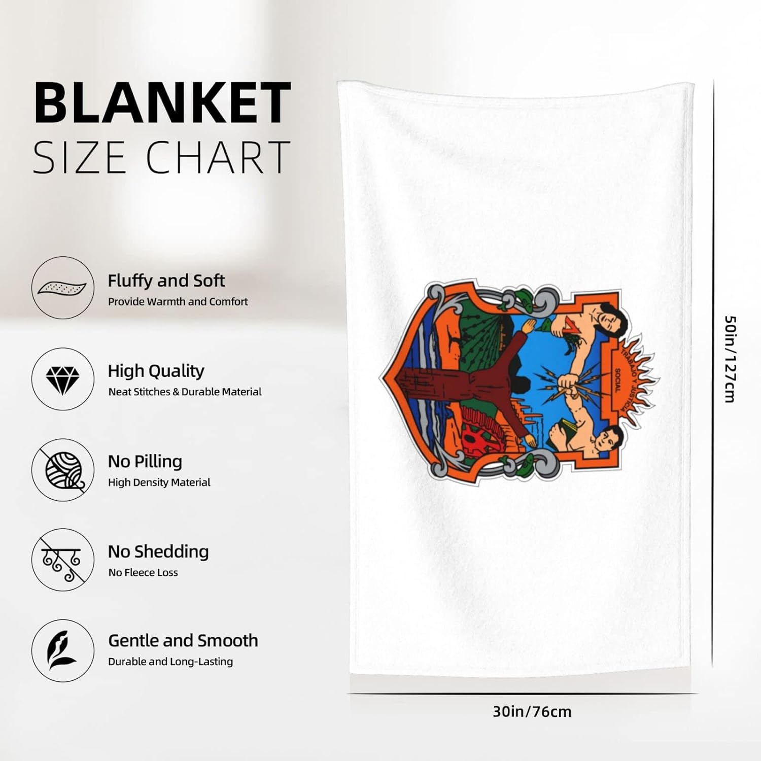 EMEIISEO Flag of Baja California Flannel Blanket 32x48in Lightweight and Anti-Pilling Suitable for Use On Beds and Sofas