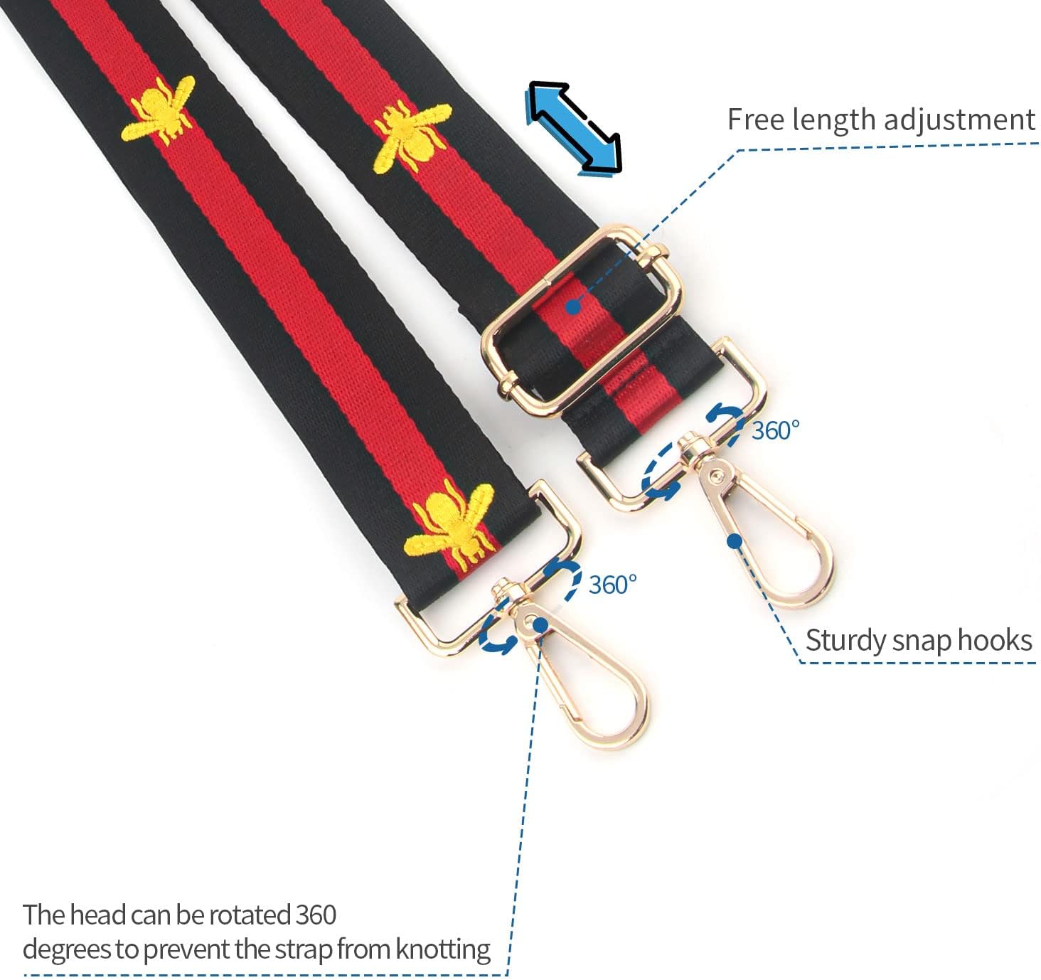 Purse Strap,Replacement Crossbody Shoulder Strap for Handbag… - Image 3