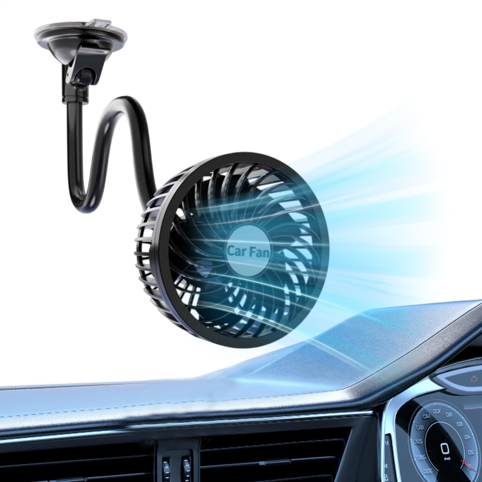 per auto, 12 V, dispositivo di raffreddamento per auto, regolabile, con design ricaricabile e portatile, per viaggi su strada, lunghi viaggi o spostamenti quotidiani, 1 pezzo