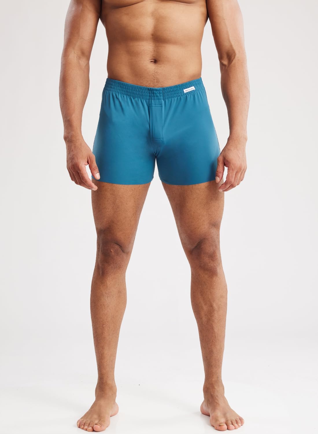 MIZOK Men's Breathable Ice Silk Pajama Bottom Sleep Boxer Shorts with Button Fly - Image 5